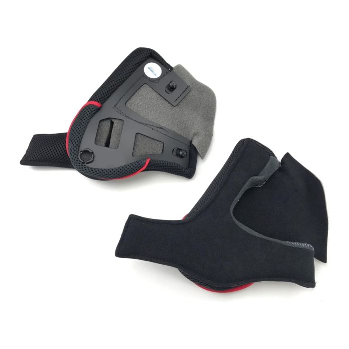 Nolan Guanciali Clima Comfort Tg.xs-s-m (40mm) Black Red Per Ncom.n104ab