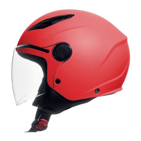 Casco Bambino Con Visiera Jf710 Baby Rosso Opaco