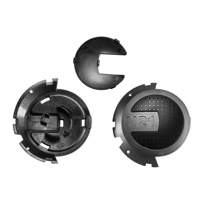 Nolan Placchette Visor Chrome Silver-black Per N21visor