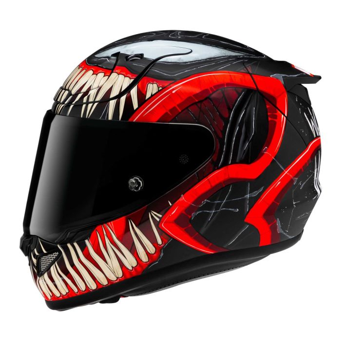 Casco Integrale Hjc Rpha 12 Venom 3 Marvel Black Red