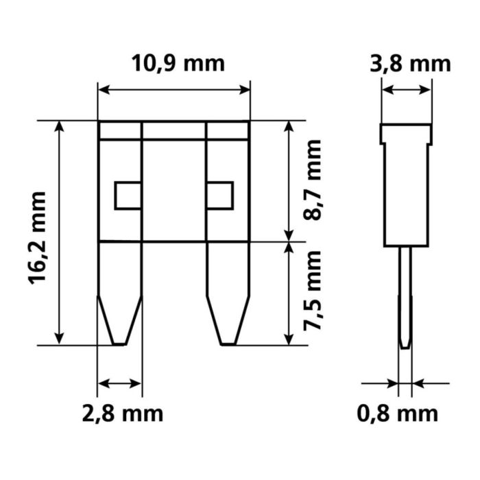 Micro fusibles dossier 10pcs Lampa 70085
