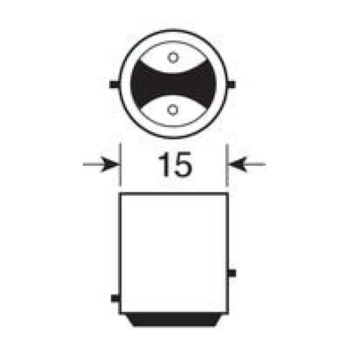 Coppia Lampadine Lampa 2 Filamenti 21/5w Bay15d