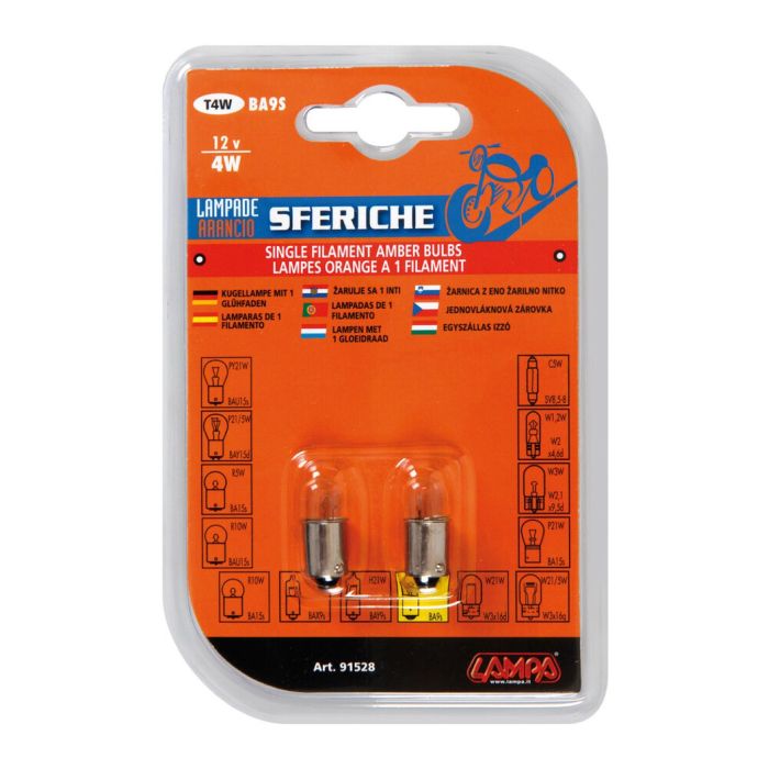 Par de lámparas esféricas 12v 4w Ba9s