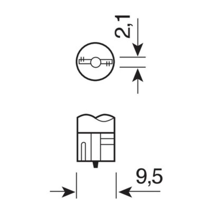 Coppia Lampadine Zoccolo Vetro Lampa 3w T10
