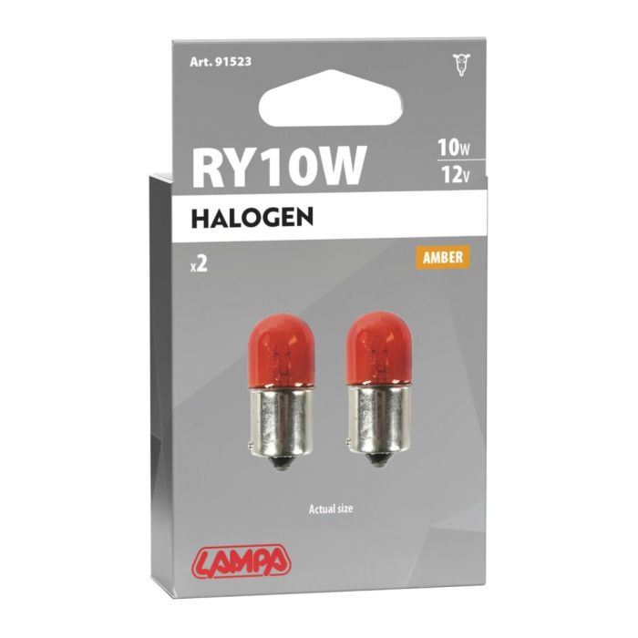 Coppia Lampade Sfer.12v Ambra 10w Bau15s