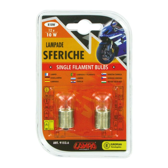 Coppia Lampade Sfer.12v 10w Ba15s