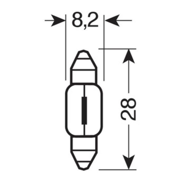 Coppia Lamp.tubol.15w Sv7 8x28mm Nd