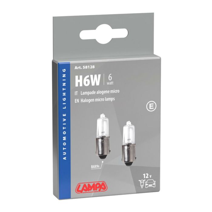 Lampe de couple. 12v. Bax 9s 6w Nd