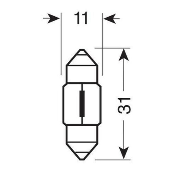 Pair Lamp.tubol.10w sv8,5 11x31 nd