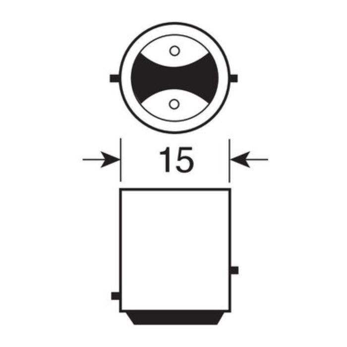 Paire Lampa ampoules 2 filaments 21/5w Bay15d