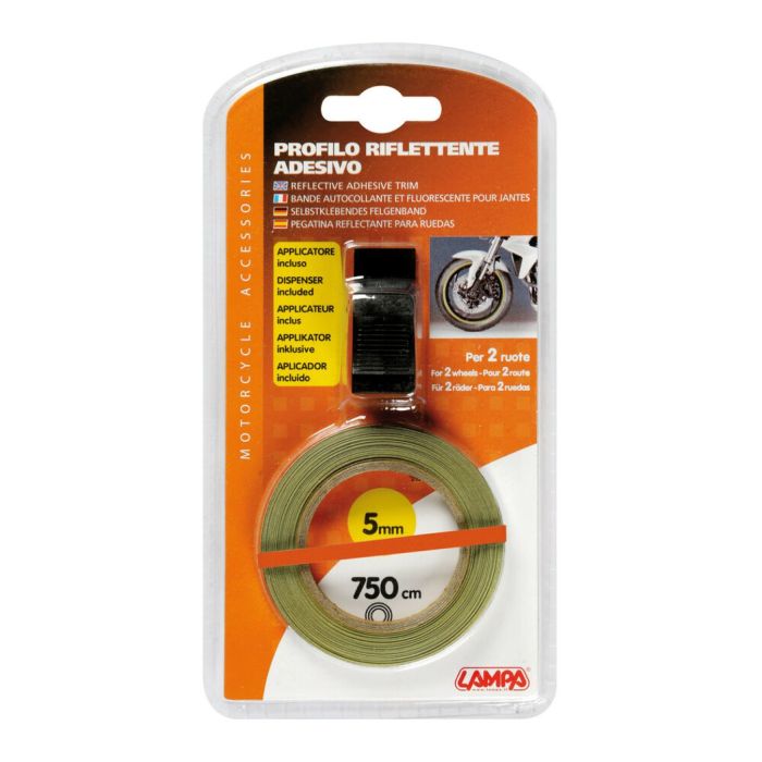 Profilo Ruote Riflettente Arancio Con Adattatore