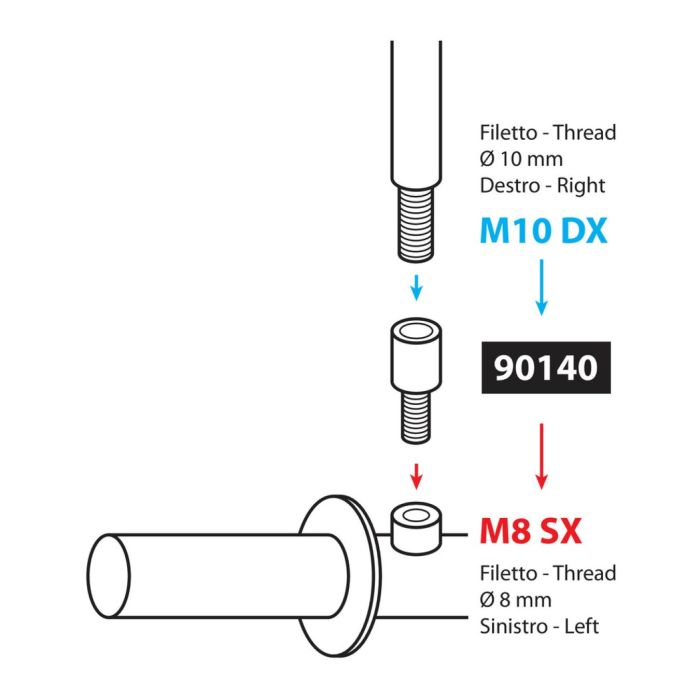 Adatattatore.mirror from M10 R. to M8 L.