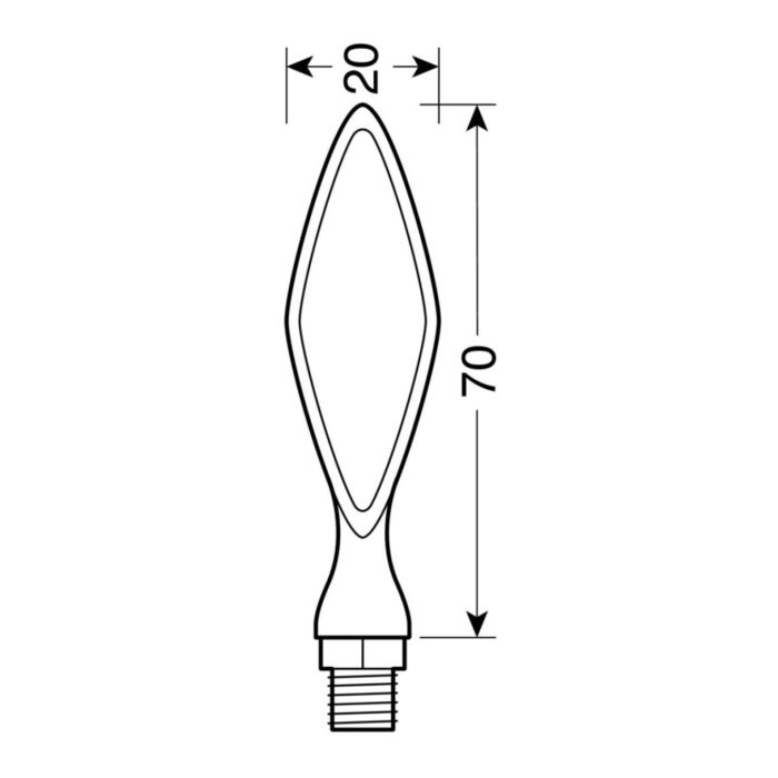 Pair of chrome arrows Mod Storm Led white glass