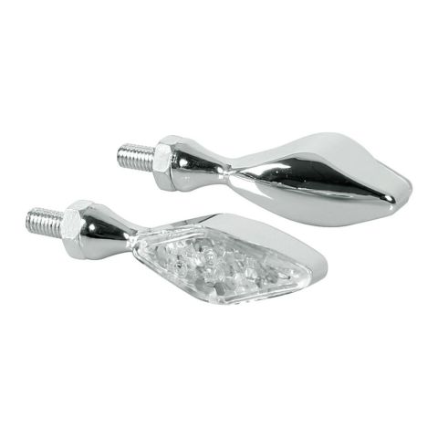 Pair of chrome arrows Mod Storm Led white glass