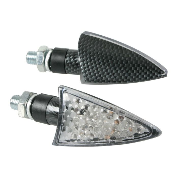 Pair of LED arrows Lampa approved Mod Spike 12V Carbon Look