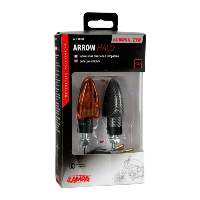Coppia Frecce Lampa Carbon Arrow Vetro Arancio