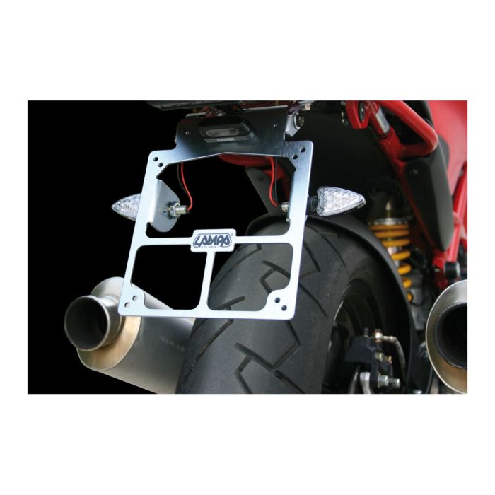 Support de plaque d’immatriculation non réglable. Aluminium