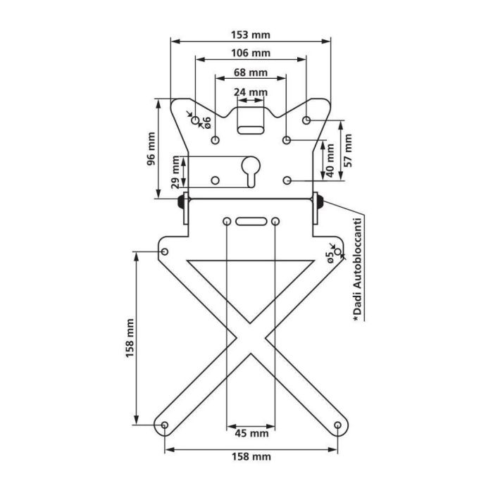 Portatarga X-plate Con Inclinazione Variabile Lampa 90144