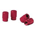 Tappi Coprivalvola Rosso Anodizzato