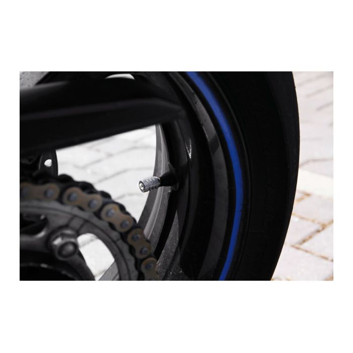 Set 4 Tappi Coprivalvola Neri + Cristalli