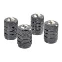 Set of 4 Titanium + Crystal Valve Covers