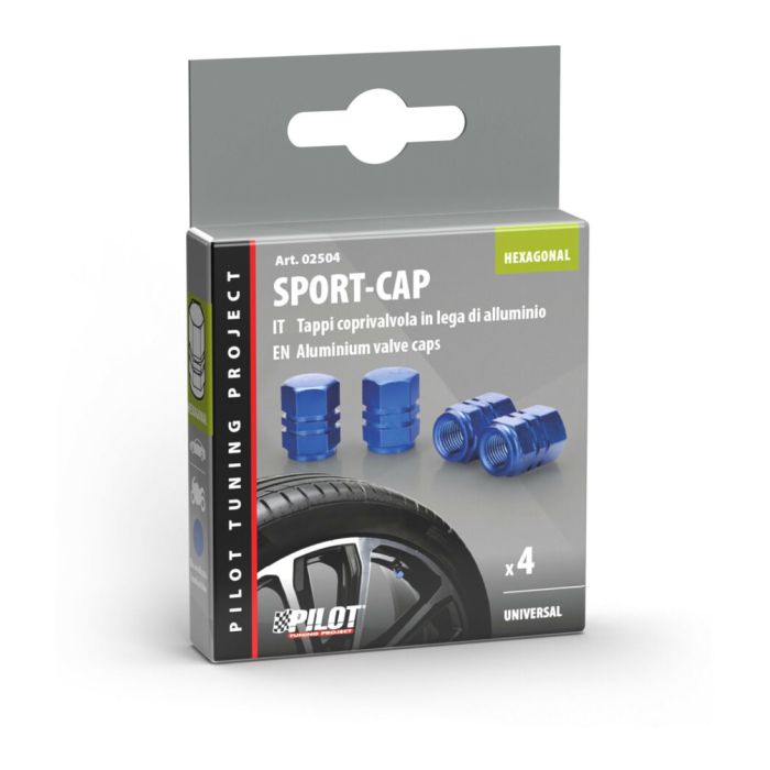 Tappi Coprivalvola Exagonal Blu
