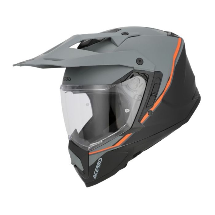 Casco Enduro Acerbis Assault Graphic Nero Arancio Fluo