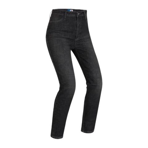Jeans Moto Pmj Sara Vita Alta Made In Italy Black24