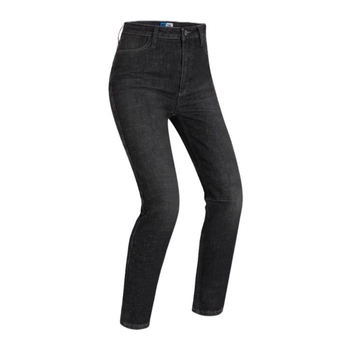 Jeans Moto Pmj Sara Vita Alta Made In Italy Black24