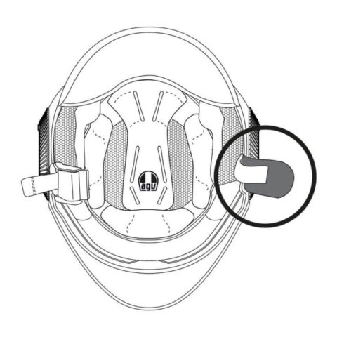 Agv Imbot. Cinghia Sottogolas Orbyt Grey