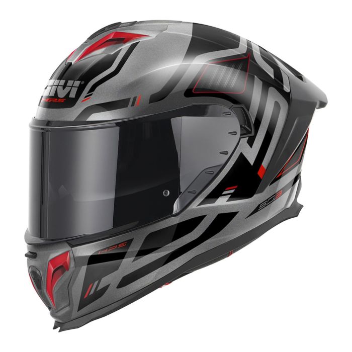 Casco Integrale Givi 50.3 Quasar Titanio Rosso Nero