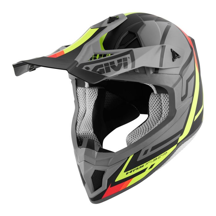 Casco Cross Givi 70.1 Logic Grigio Opaco Giallo