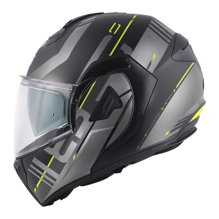 Casco Reversibile Givi X30 Pulsar Nero Op. Giallo
