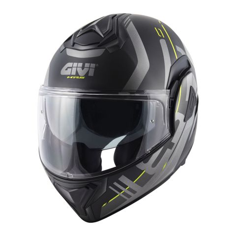 Casco Reversibile Givi X30 Pulsar Nero Op. Giallo