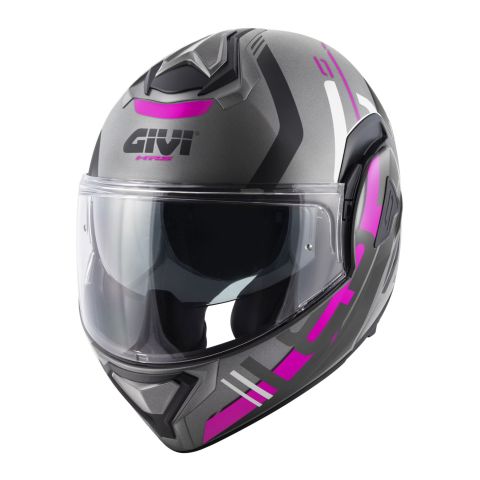 Casco Reversibile Givi X30 Pulsar Titanio Op. Rosa