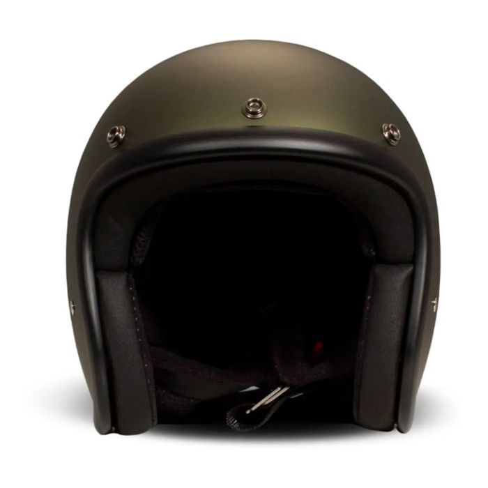 Casco Jet Dmd Retro Mono Olive Gold
