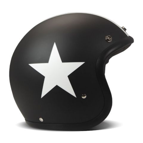 Casco Jet Dmd Retro Color Star Black
