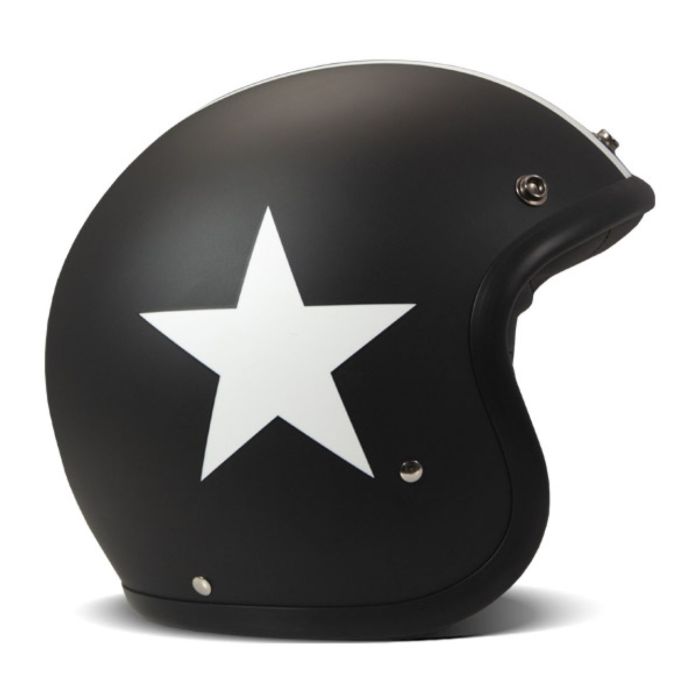 Casco Jet Dmd Retro Color Star Black