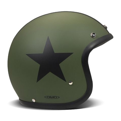 Casco Jet Dmd Retro Color Star Green