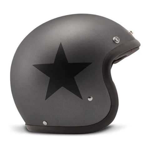 Casco Jet Dmd Retro Color Star Grey
