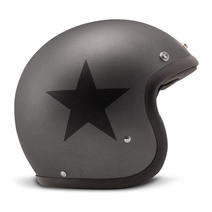 Casco Jet Dmd Retro Color Star Grey