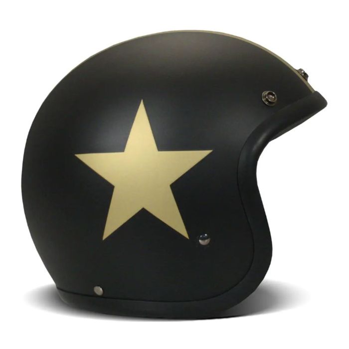 Casco Jet Dmd Retro Color Star Gold