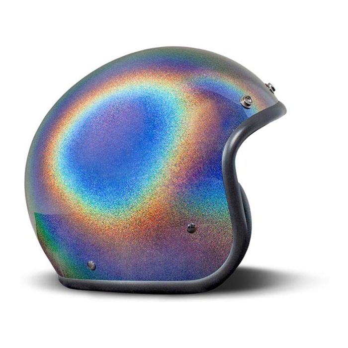 Casco Jet Dmd Retro Design Rainbow
