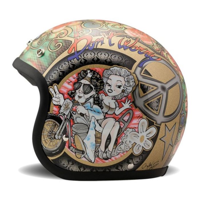 Casco Jet Dmd Retro Design Woodstock
