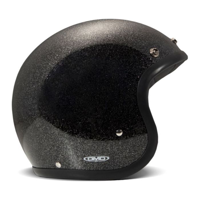 Casco Jet Dmd Retro Color Glitter Black