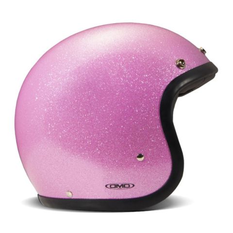 Casco Jet Dmd Retro Color Glitter Pink