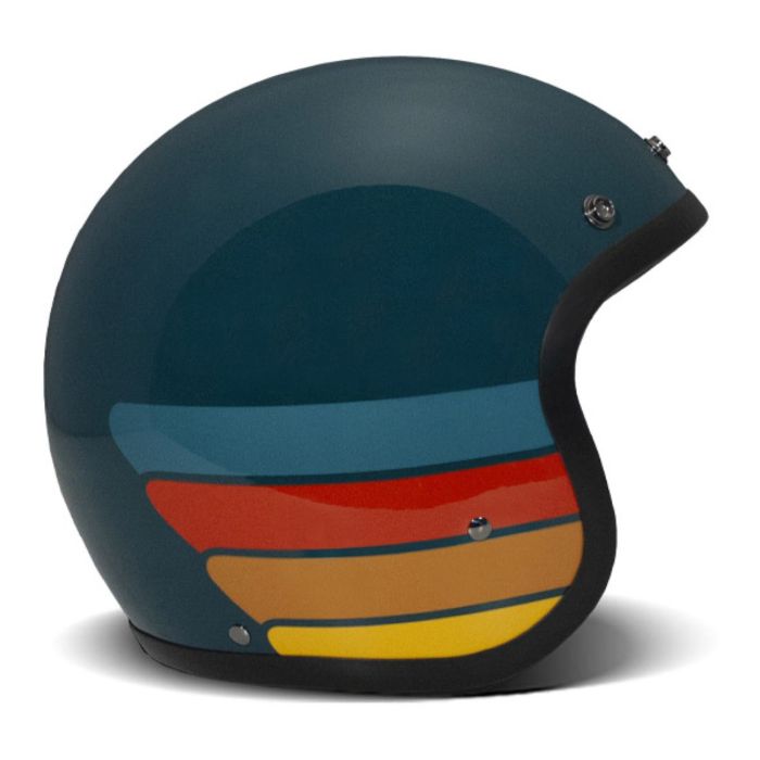 Casco Jet Dmd Retro Color Petrolhead