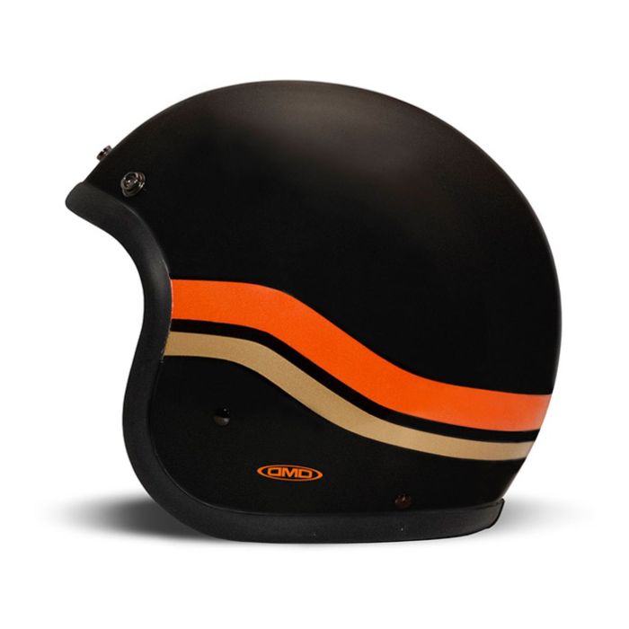 Casco Jet Dmd Retro Color Matt Black Sunset
