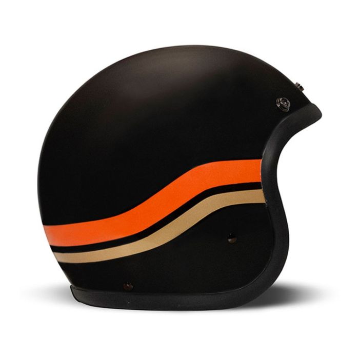 Casco Jet Dmd Retro Color Matt Black Sunset