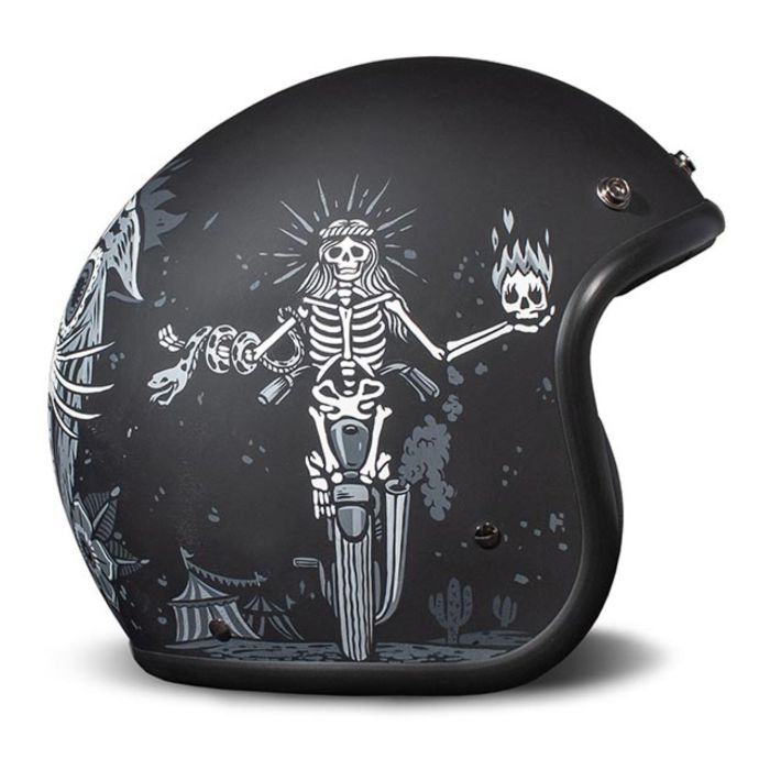 Casco Jet Dmd Retro Graphic Ghost Rider